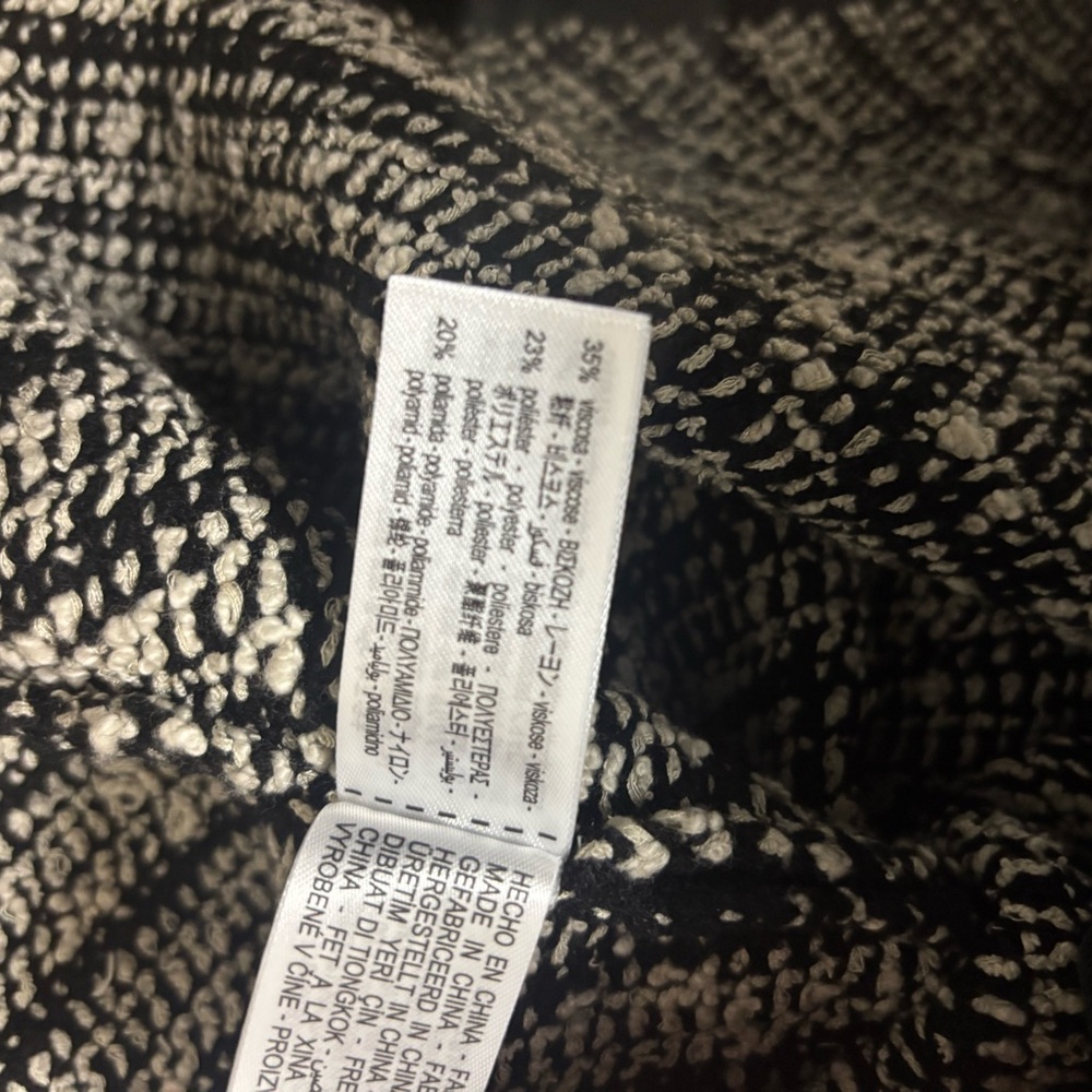 Zara Black Tweed Style Combination Knit Jacket - Picture 9 of 9